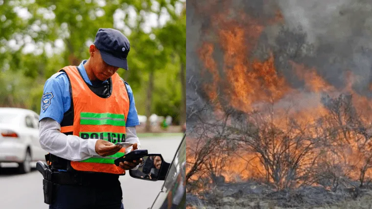 multas viales e incendios