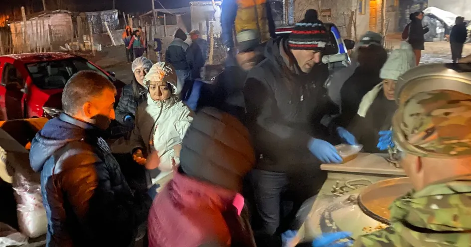 Entrega de comida en Tunuyán-Ola polar