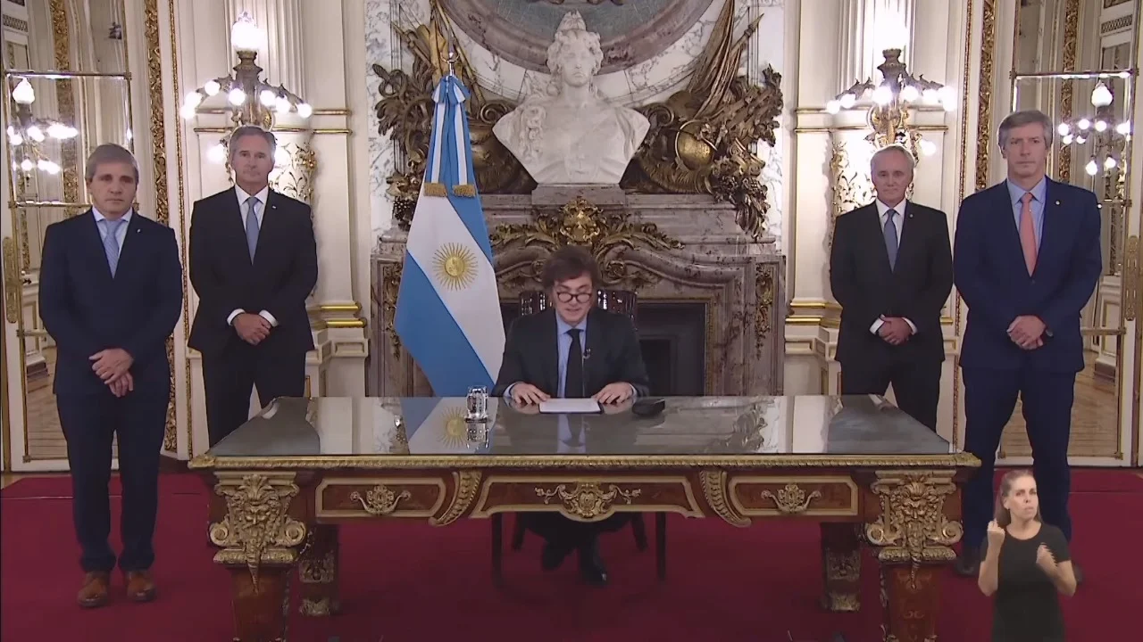 Milei en cadena nacional