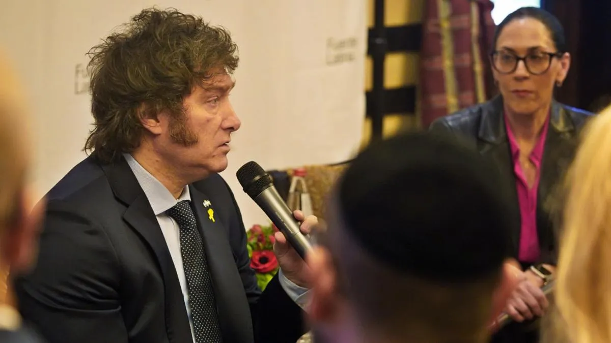 Milei en Israel-conferencia