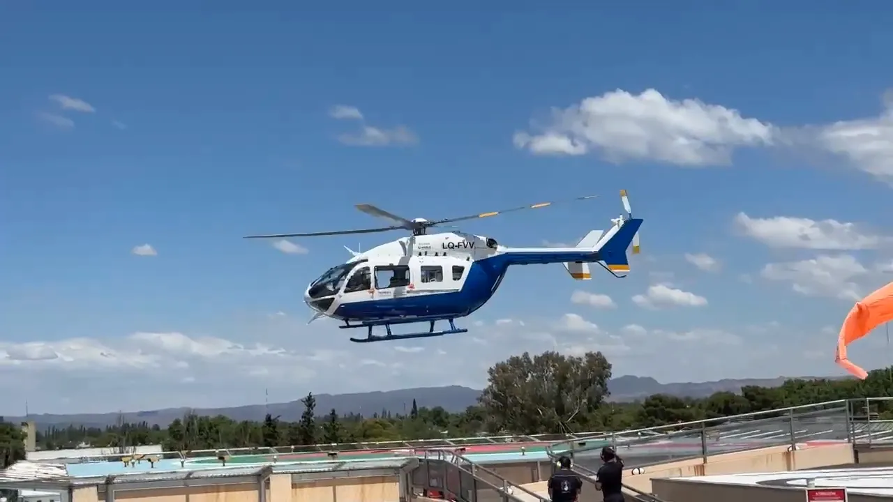 Operativo aéreo nene quemado