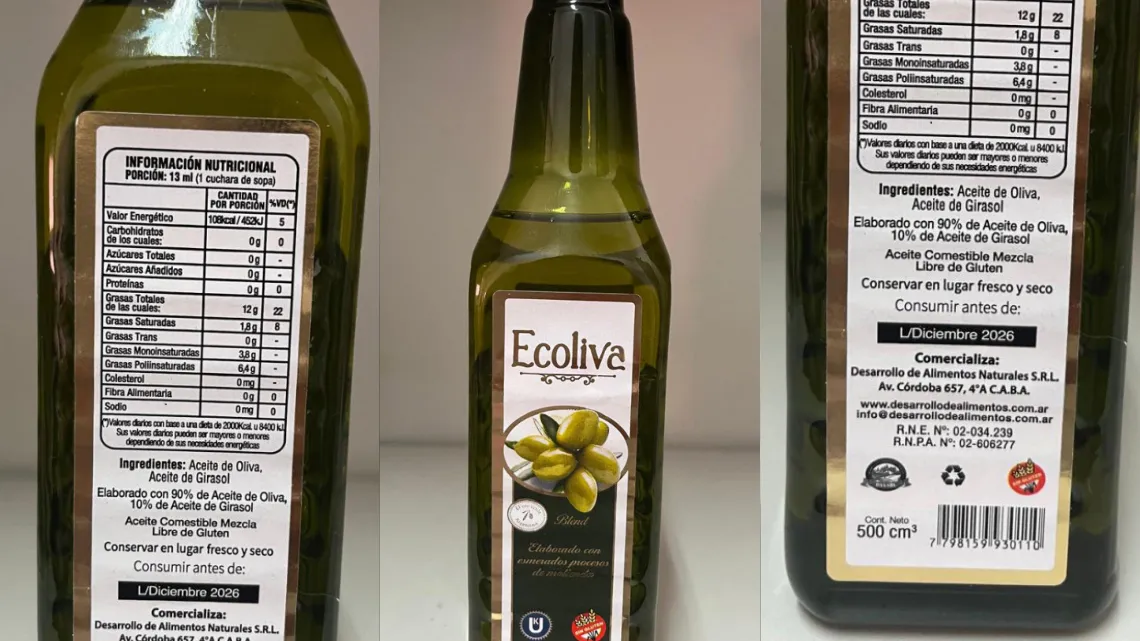 aceite ecoliva retirado