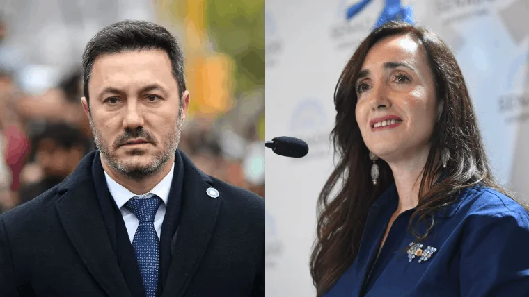 El diputado de LLA Luis Petri y la vicepresidenta Victoria Villarruel se cuestionaron duramente en TV y redes.