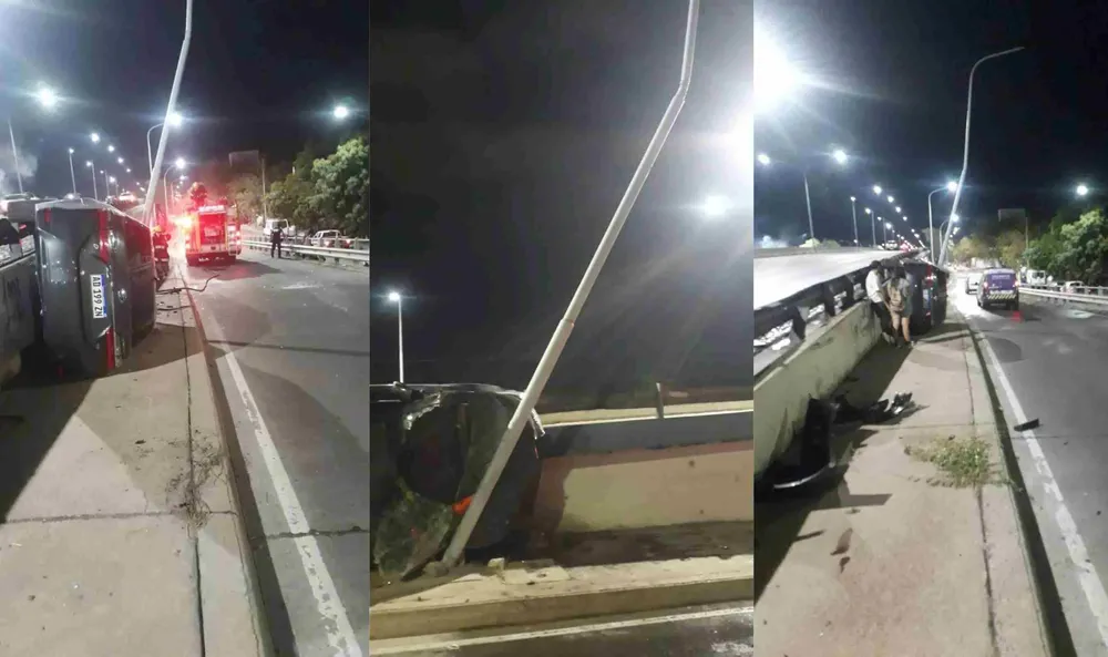 Conductor acciedentado en Costanera Sur