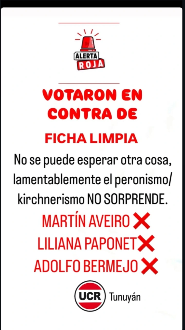 El flyer de la UCR de Tunuyán que desató el enojo del peronismo