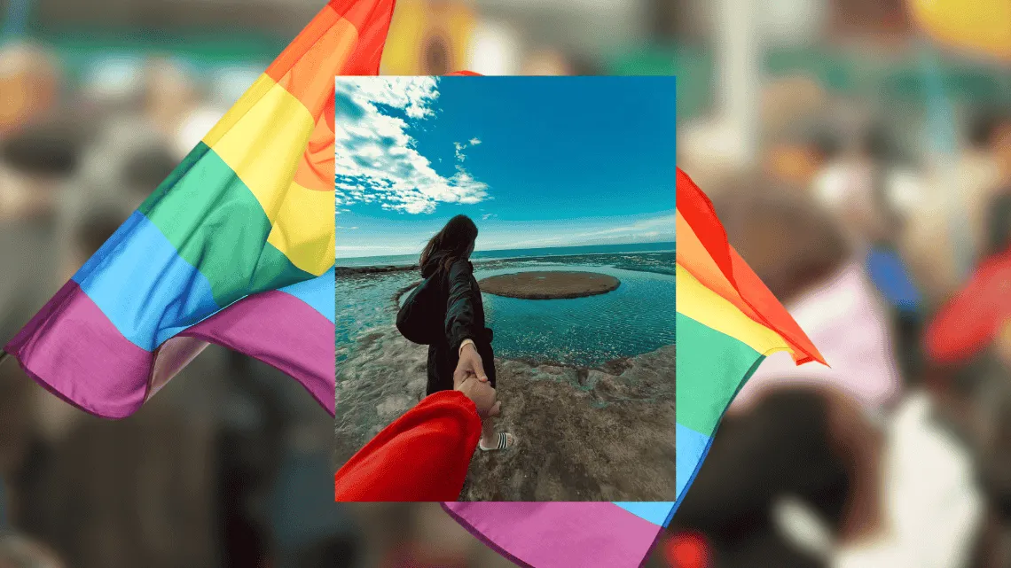 Agostina Saua y su pareja