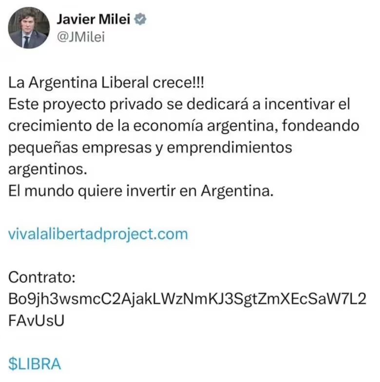 el-tuit-de-milei-que-mas-tarde-eliminó