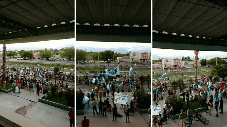 Protesta antiminera terminal san carlos eugenio bustos